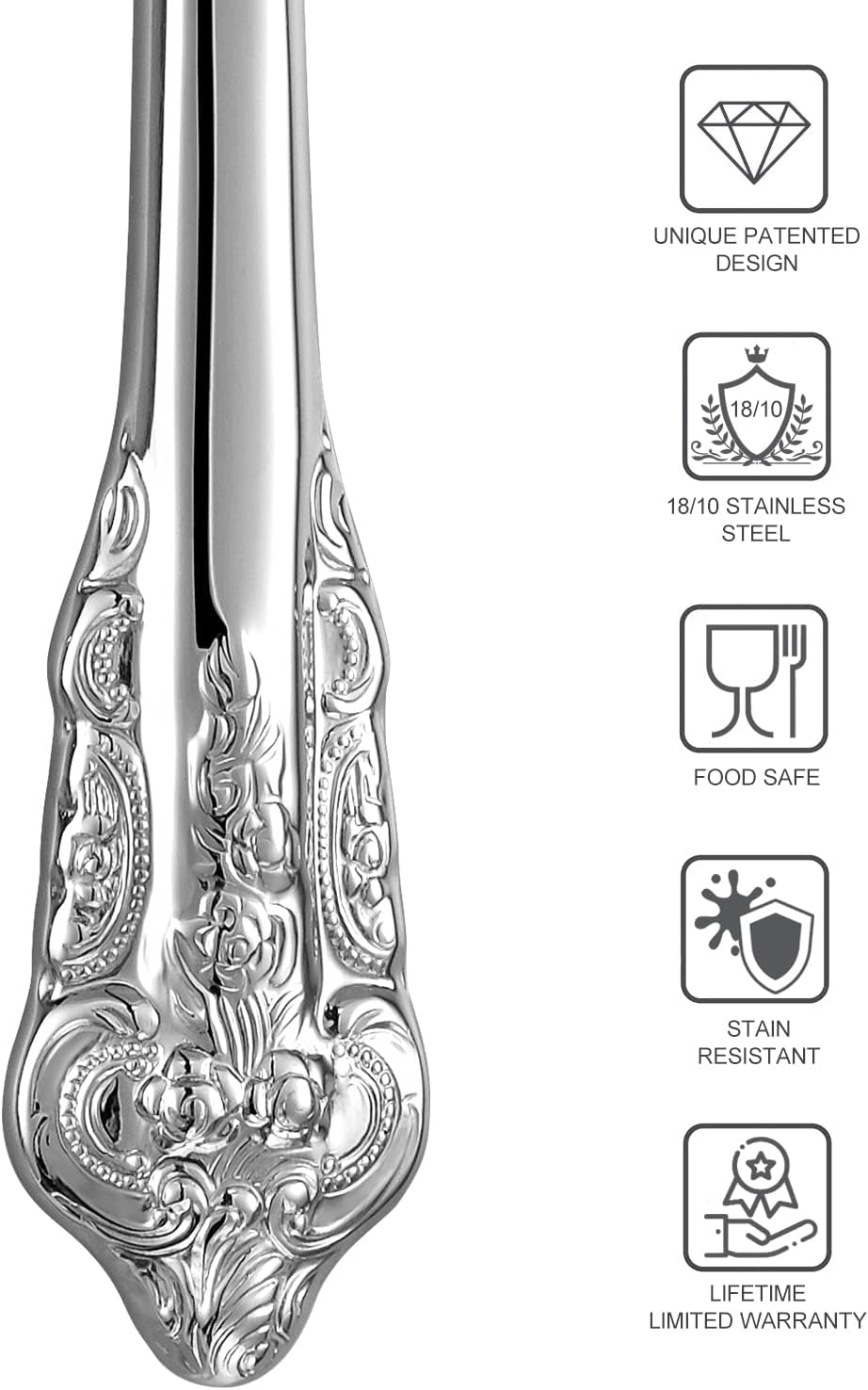 KEAWELL Gorgeous 18/10 Wedding Cake Knife & Server Set (Silver)