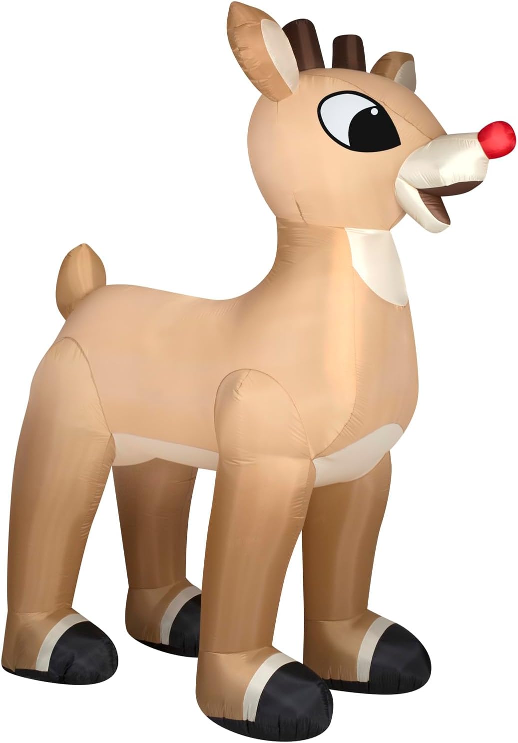 Gemmy Giant Christmas Inflatable Rudolph the Red Nosed Reindeer, 10 ft Tall, Multi