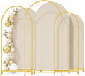 3 Pack Arch Backdrop Stand (4FT/5FT/6FT), Metal Arch Frame Stand with Cover