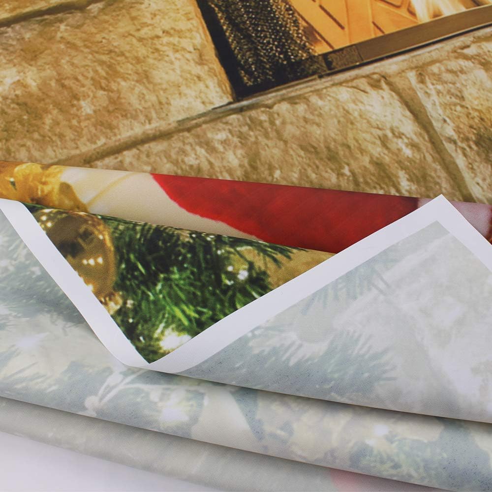 10X10FT Christmas Fireplace Theme Backdrop for Photography Tree Sock Gift Dec...
