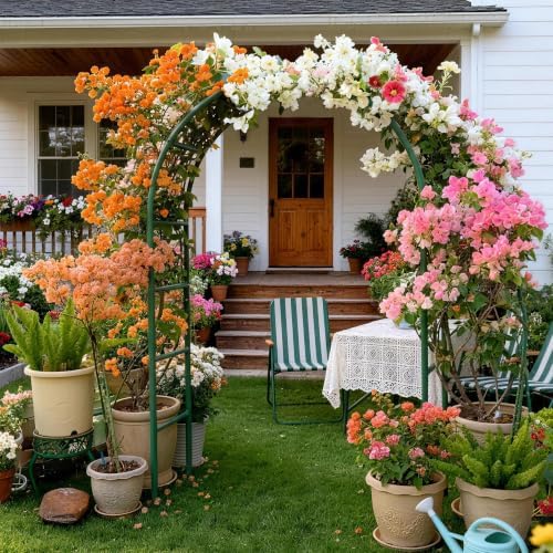 Thickened Rustproof Garden Arch Metal Trellis for Climbing Plants