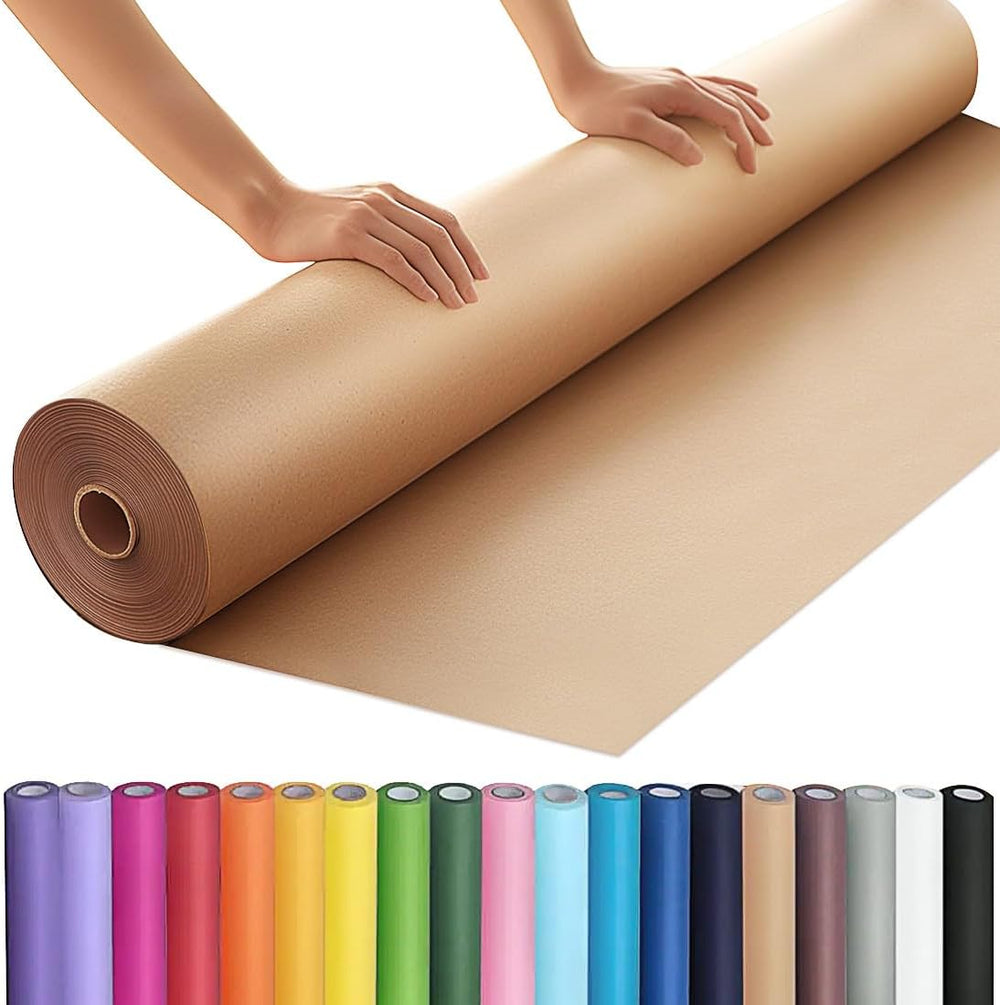 PerkHomy 36" x 2,400" (200') Brown Kraft Paper Roll for Craft B...