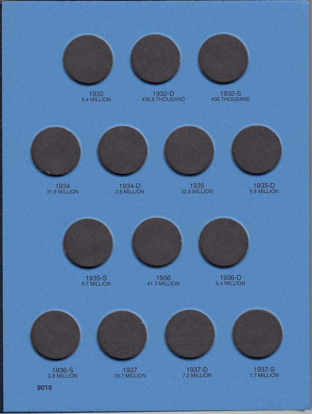 Whitman US Washington Quarter Coin Folder Four Volume Set 1932 – 1998 #9018, ...