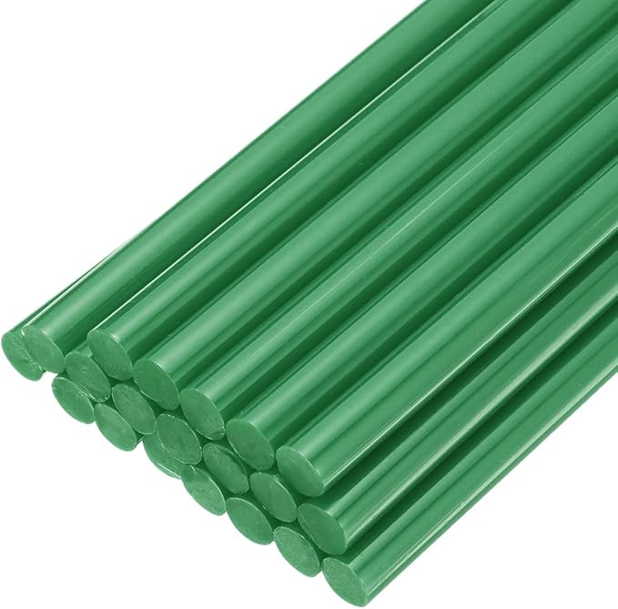 uxcell 20pcs Hot Glue Sticks for Glue Gun 7/16-inch x 10-inch Mini Hot Melt Adhesive Glue Stick Dark Green