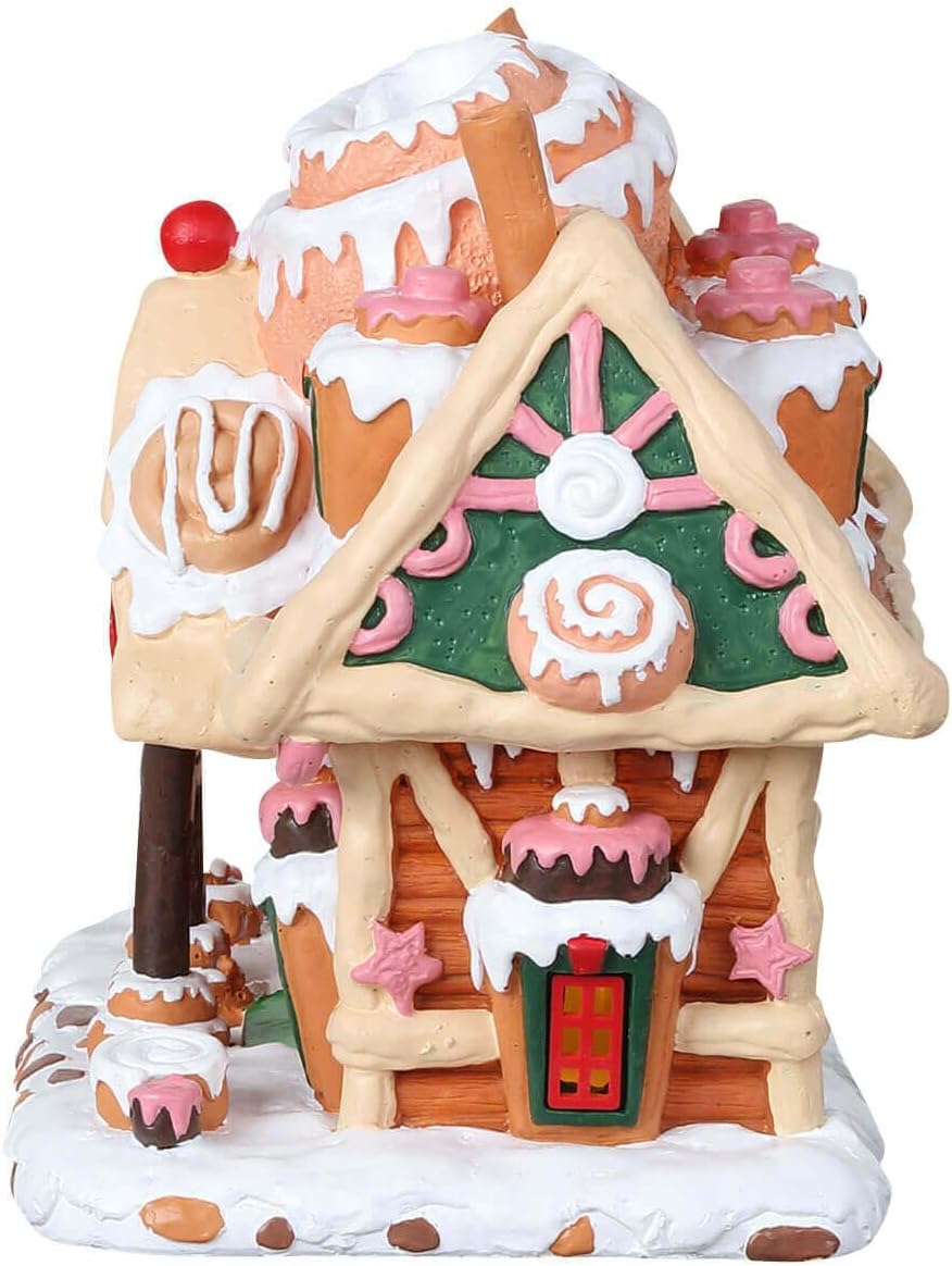 lemax christmas cinna-swirl cabin #85383 cinnamon shown in use