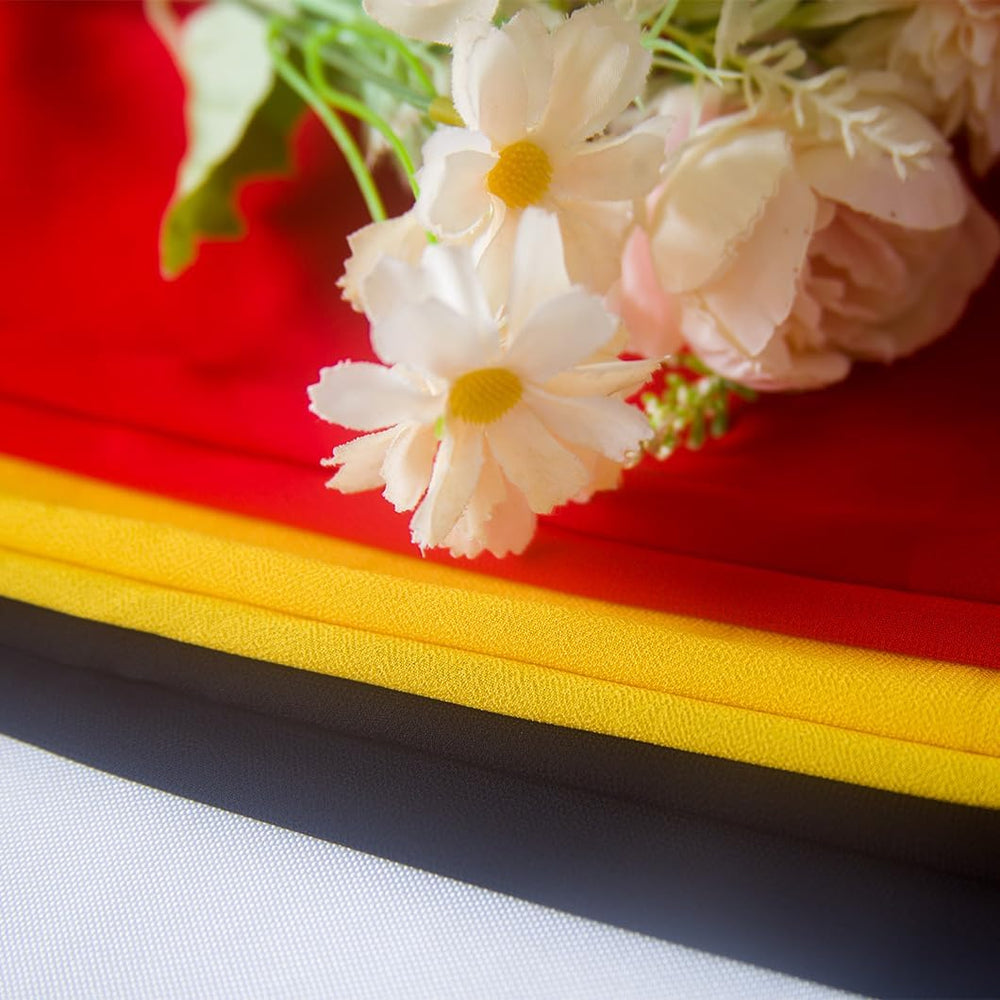 Wedding Arch Draping Fabric 20Ft 3 Panels Black&Red-Gold Wedding Ceiling ...