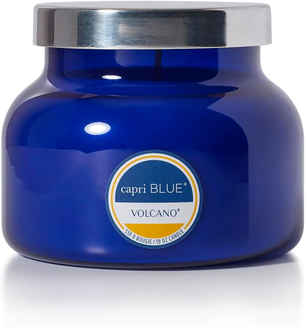Capri Blue Volcano Scented Candle | Glass Jar | Blue, 19 oz