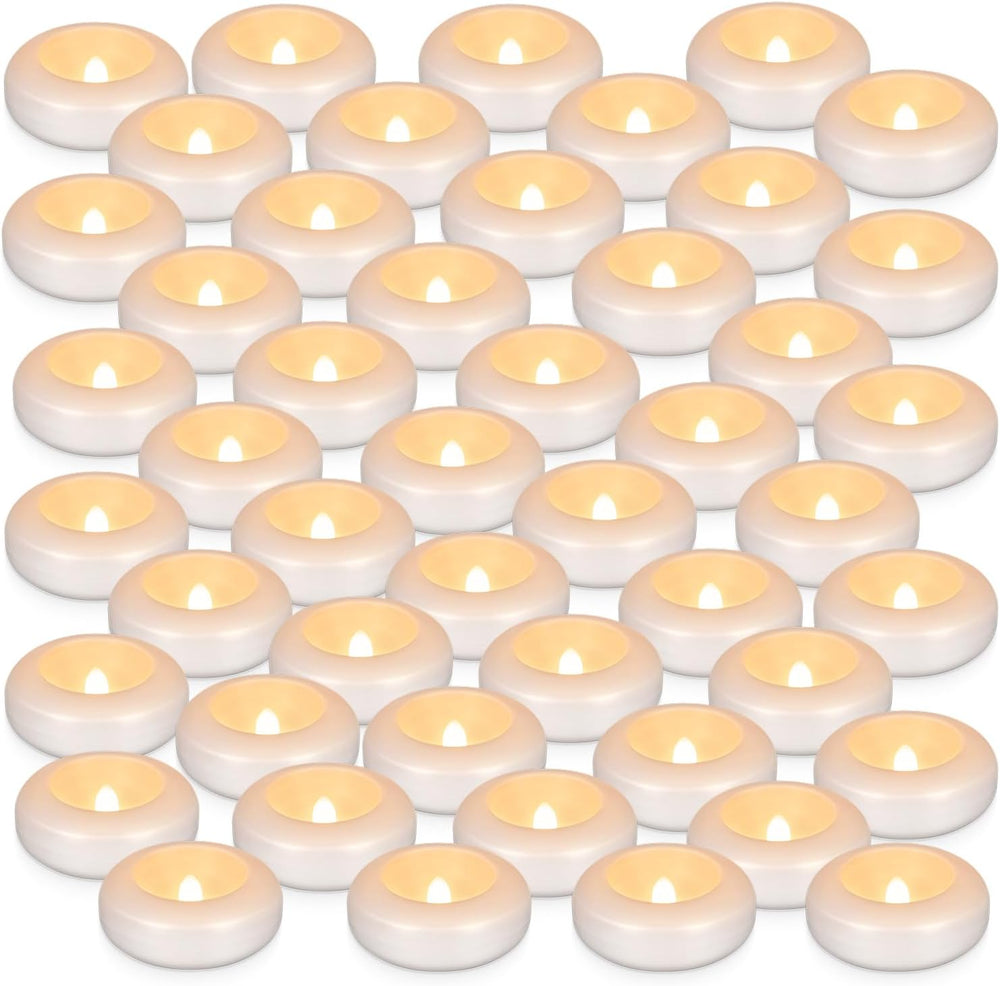 Flameless LED Floating Candles, 48 Pack 3" Waterproof Water Activated Ca...