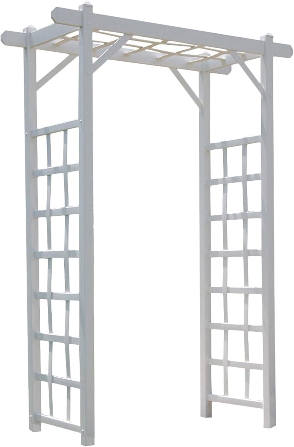 Dura-Trel Elmwood Garden Arbor Vinyl Archway, 57" x 85", White