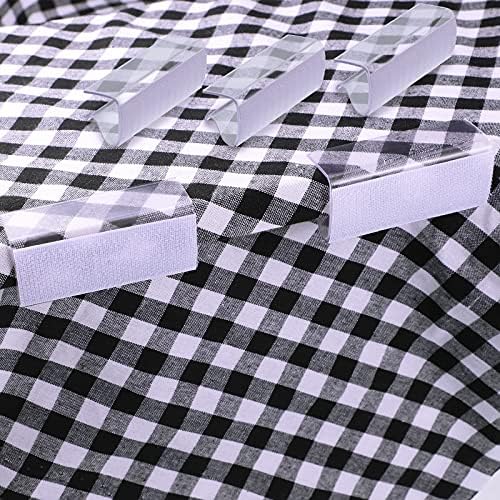 150 Pieces Table Skirting Clips Clear Tablecloth Clips for Indoor Outdoor Events Wedding Meeting Party Picnic Banquet