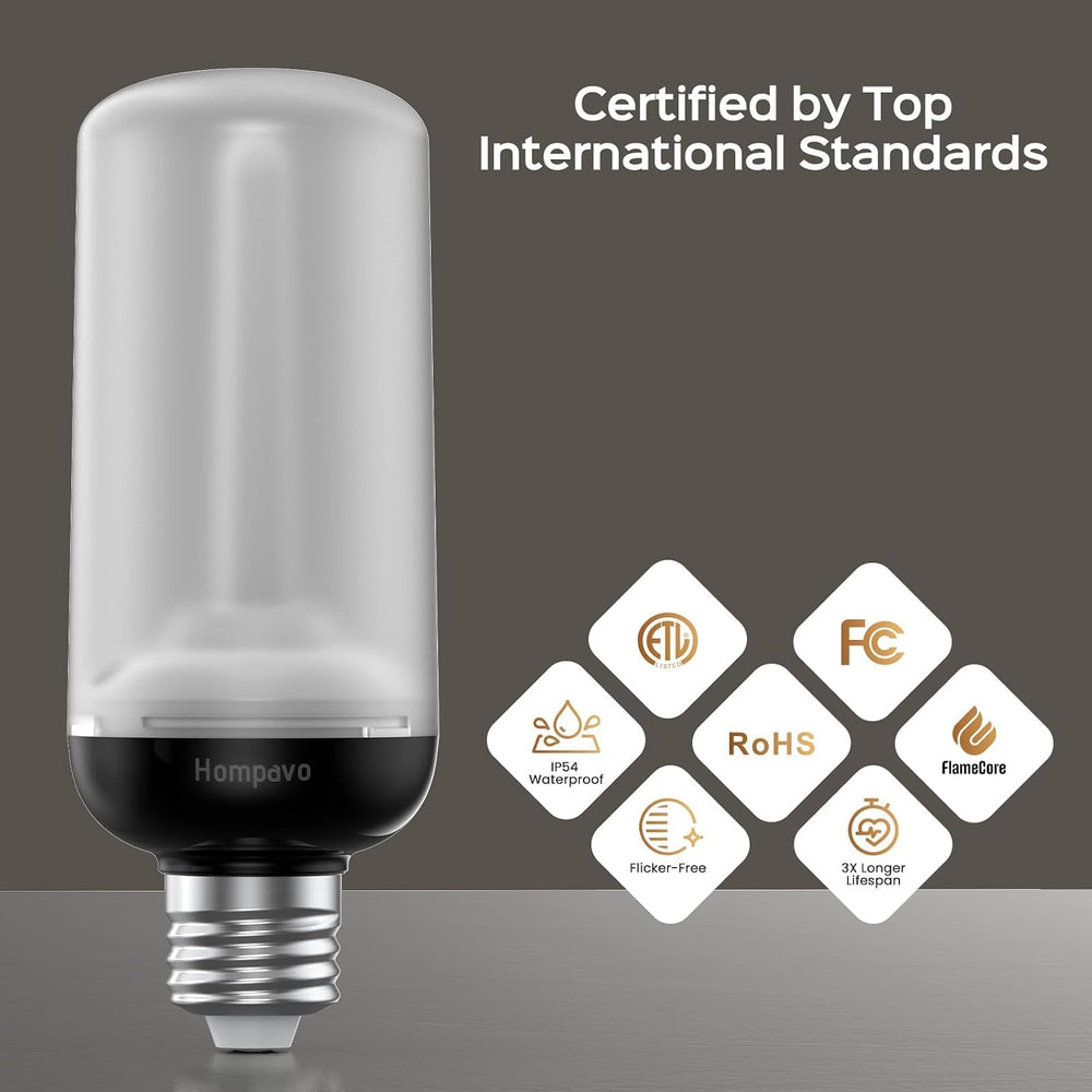 Gen2 Flame Light Bulbs, Like Real Fire 3-Mode for Halloween Decor