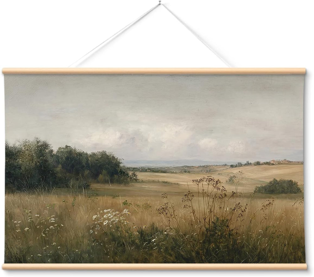 VIYYIEA Extra Large Landscape Canvas Wall Art, Framhouse Decor, 36x54in