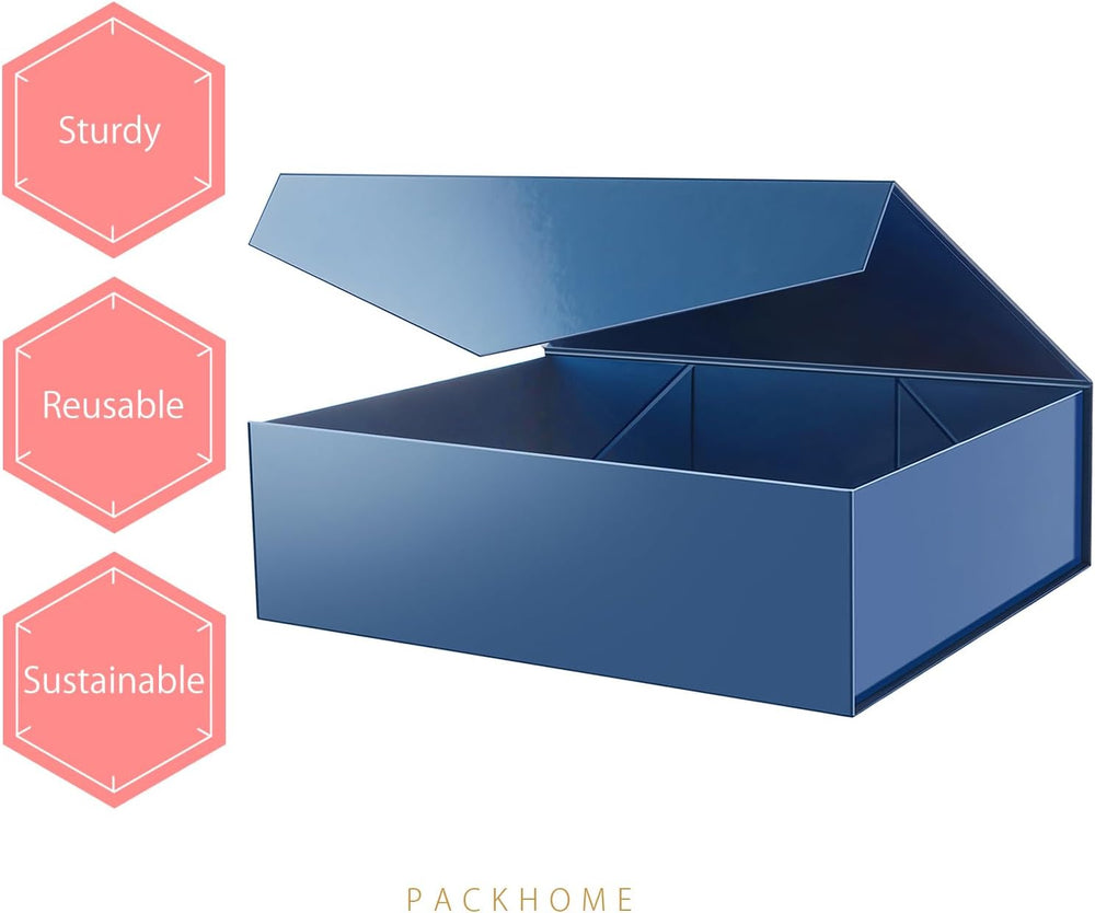17x14.5x5.5 Inches, Extra Large Gift Box with Lid, Magnetic Closure Box for C...