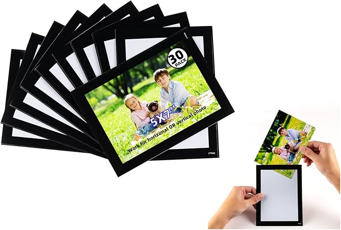 Magnetic Picture Frames 5X7 for Fridge (30 Pack),Magnets Photo Pockets/Sleeves,Decorations for Home/Office/School/Classroom/Lockers/Fridge