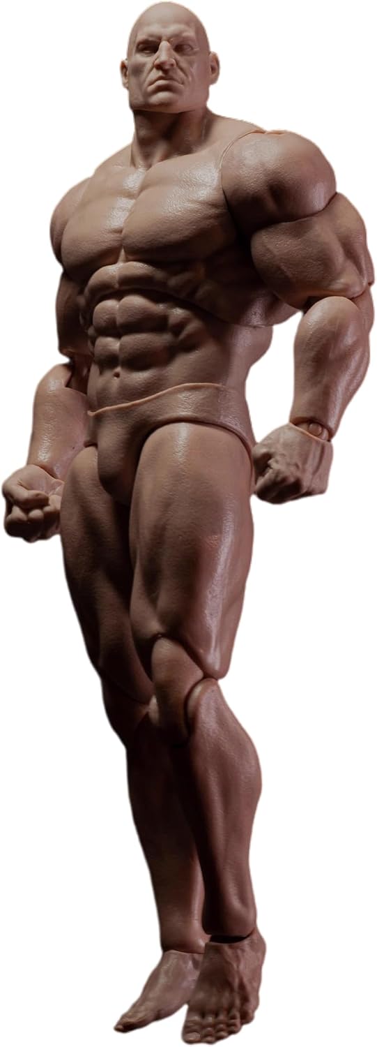 1/12 Scale Super Strong Action Figure Body,Articulated Muscular Comic Body