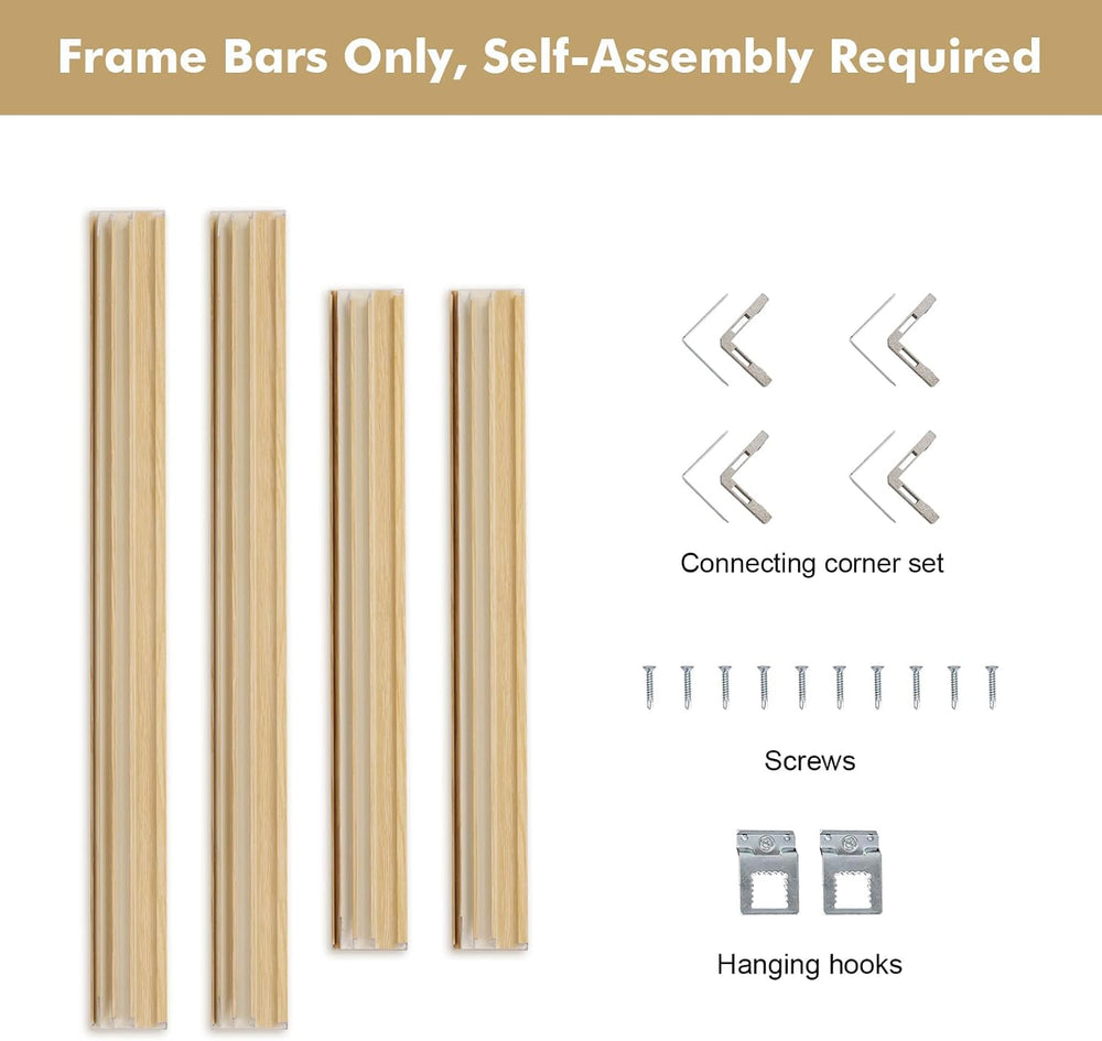 Floating Frame for 12x16 Canvas Painting,1.5" Deep,Natural Woodgrain