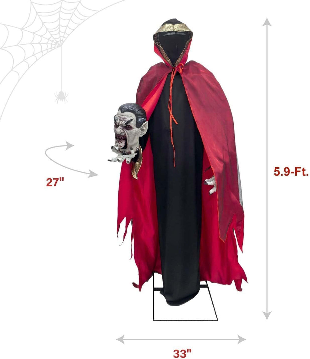 Haunted Hill Farm 5.9-Ft. Decapitated Vampire Holding Head Animatronic