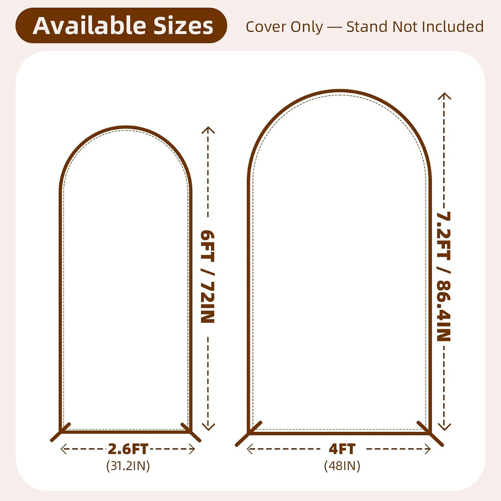 Reversible Gold Black Glitter Arch Backdrop Cover 2 Set 6/7.2FT, Double-Sided Sequin Shimmer Chiara Cover with Zipper, No Shed Stretchy Spandex Fit for Wedding Birthday Graduation Party Decor