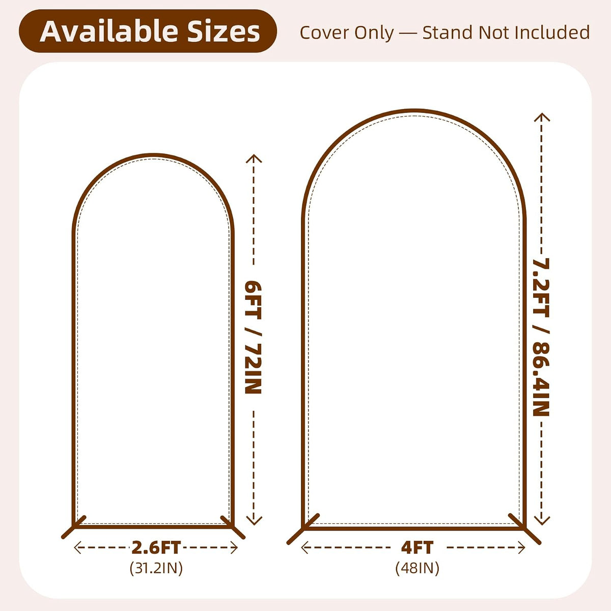 Reversible Gold Black Glitter Arch Backdrop Cover 2 Set 6/7.2FT, Double-Sided Sequin Shimmer Chiara Cover with Zipper, No Shed Stretchy Spandex Fit for Wedding Birthday Graduation Party Decor