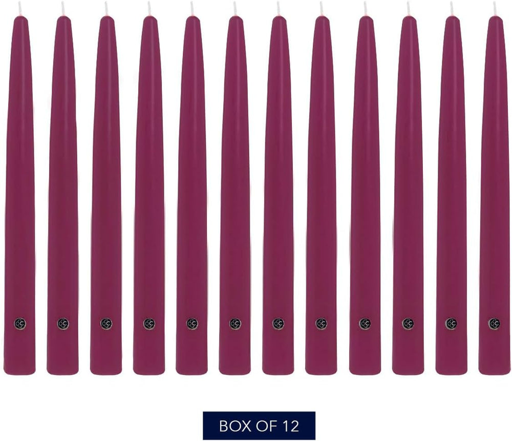 Colonial Candle Unscented Taper Candle, Handipt Collection, Mulberry, 10 in, ...