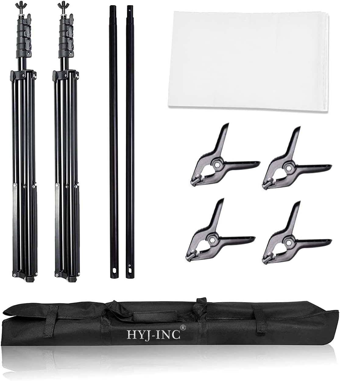 hyj-inc photo background support system with 8.5 x shown in use
