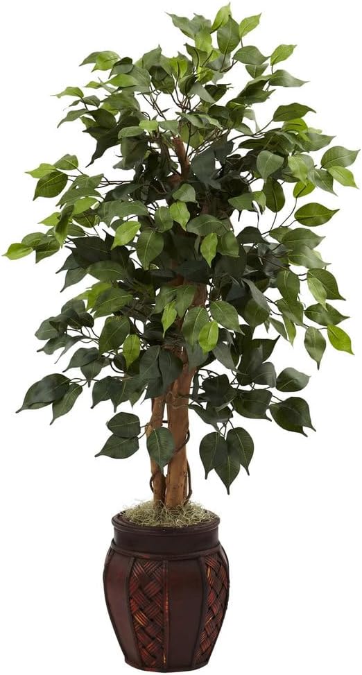 Nearly Natural 44in. Ficus Tree with Decorative Planter