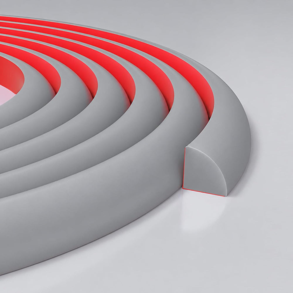 3/4 in x 10 ft Peel and Stick Quarter Round Molding, Grey