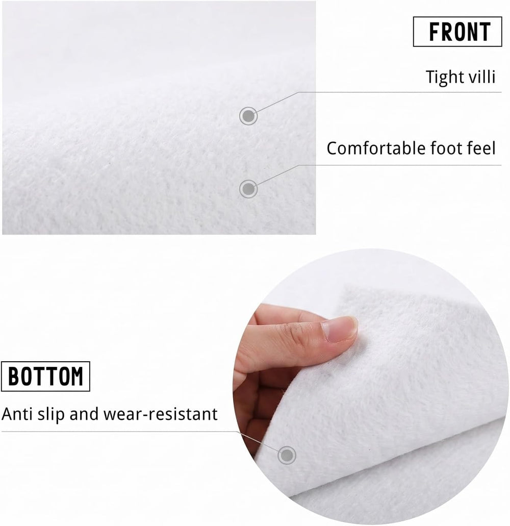 4ftx15ft White Carpet Runner for Wedding,350GSM Thickening Felt