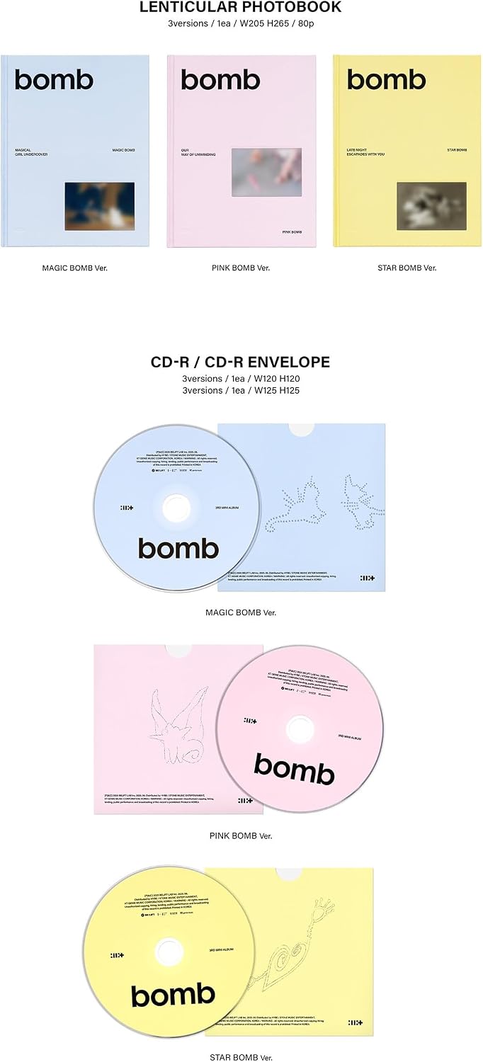 ILLIT 3rd Mini Album [bomb] Standard Photobook Version (PINK BOMB)
