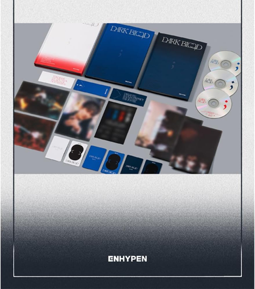 ENHYPEN [4th Mini Album DARK BLOOD](HALF Ver.) + 3 Extra Photocards Set