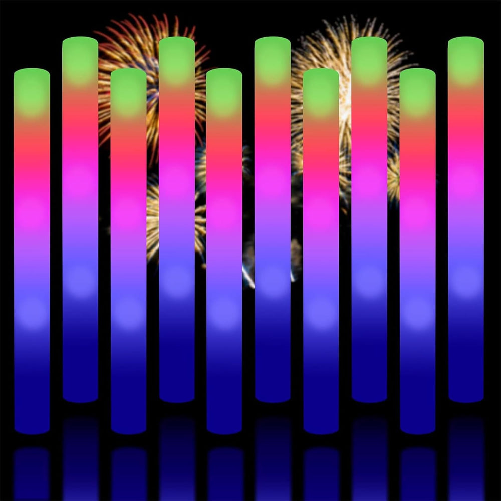 Taotuo 110PCS Foam Glow Sticks,Glow in The Dark Party Supplies Three Flashing...