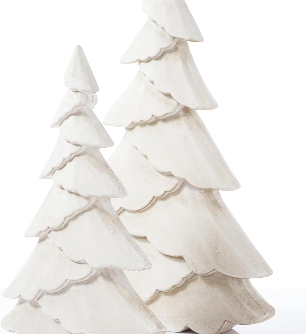 rm roomers wooden christmas tree figurine set of on a desk or shelf
