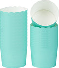 Panificio 6 Ounce Cupcake Wrappers, 200 Scalloped Baking Cups - Oven-Ready, Greaseproof, Turquoise Paper Cupcake Liners, Disposable, For Birthdays, Baby Showers, Or Weddings - Restaurantware (200 Pack)