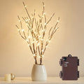 Fudios Lighted Branches with Timer 70 LED Fairy Lights 18in Battery Operated, Willow Branches with Lights for Vase Christmas Holiday Home Decor