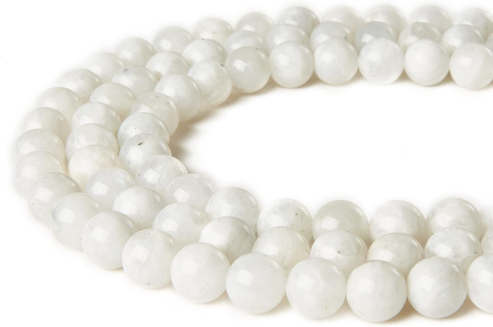150pcs 8mm Moonstone Beads Natural Gemstone Beads Round Loose Beads for Jewel...