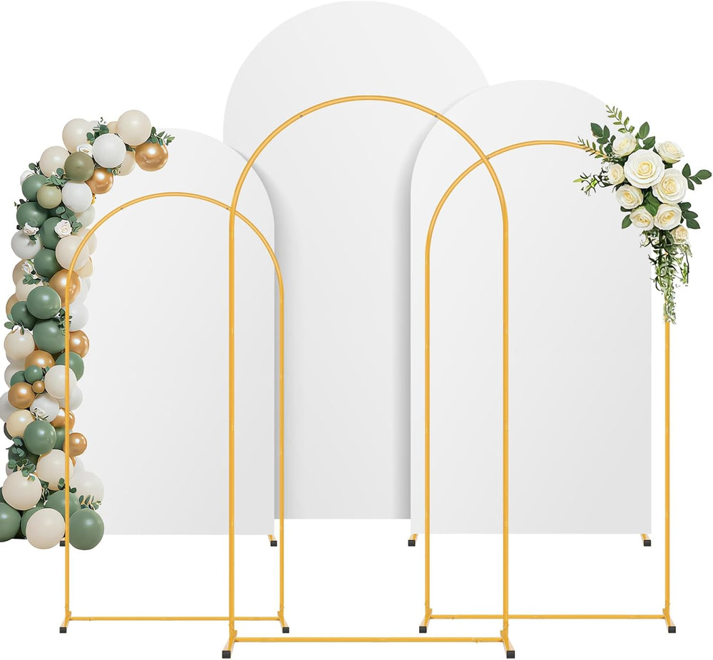 3 Pack Arch Backdrop Stand and Cover Set (7.2/6.6/6FT) Balloon Arch Stand