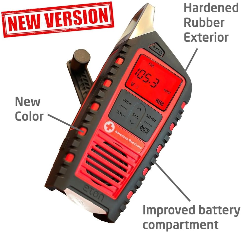 Eton Odyssey Adventure Hand Crank NOAA Weather Radio, All Band Emergency Radi...