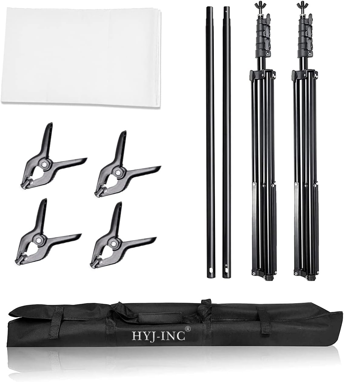 hyj-inc photo background support system with 10 x, close-up detail