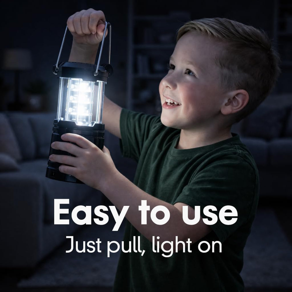 4 Pack Rechargeable Emergency Lanterns for Power Outages, USB-C & Solar B...