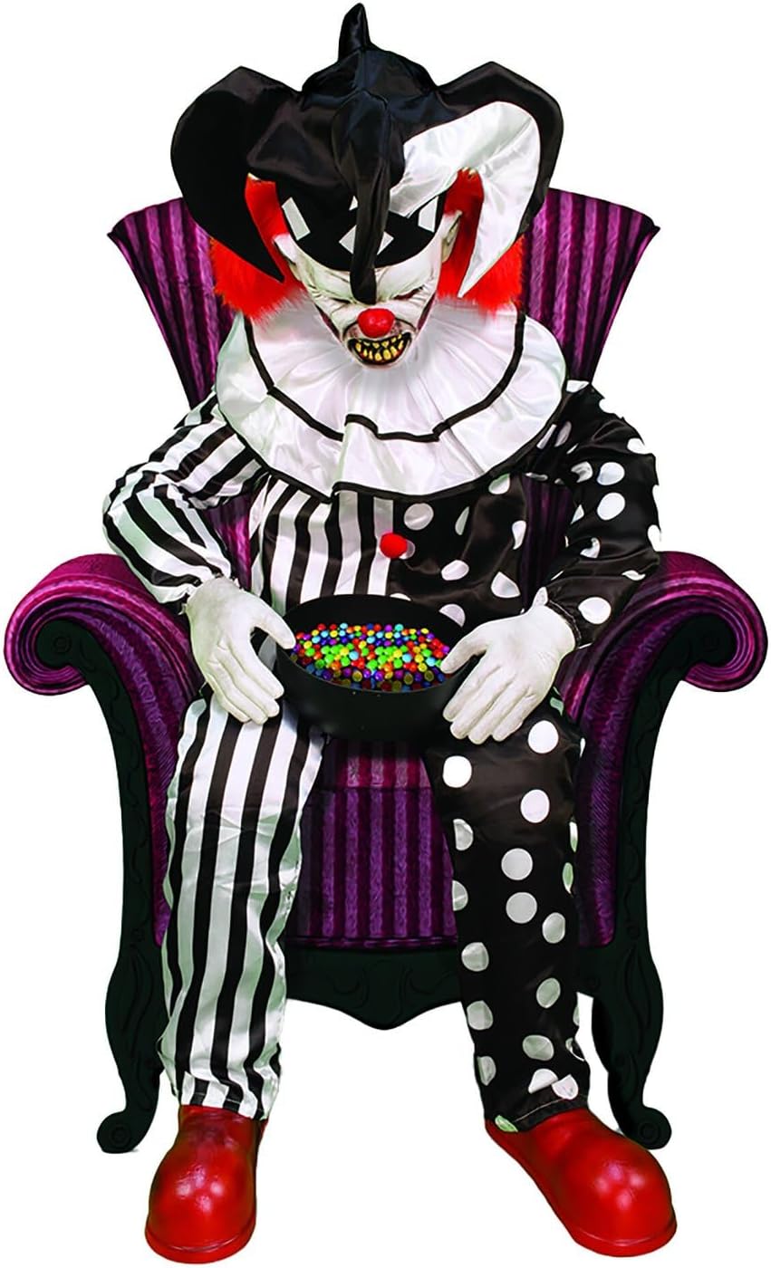 Haunted Hill Farm Hartley The Sitting Scare Clown by Tekky, Motion-Activated ...