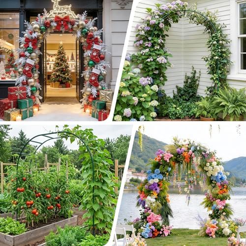 Thickened Rustproof Garden Arch Metal Trellis for Climbing Plants