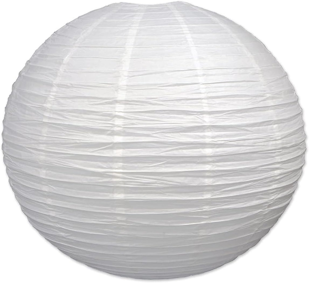 Beistle White Jumbo Paper Lantern Hanging Decoration for Weddings, Bridal Sho...