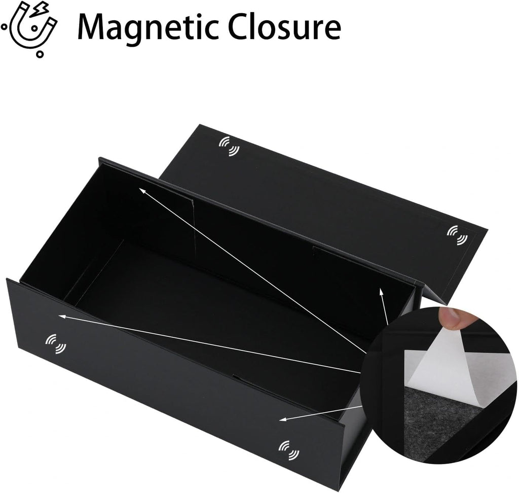 ilomaozx black gift box, 11.5x7.8x3 gift boxes for, close-up detail