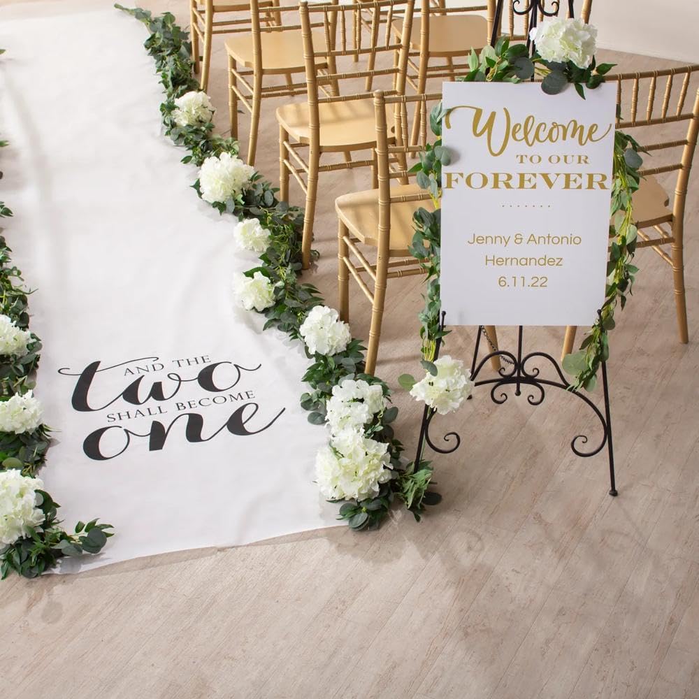 Fun Express White Wedding Aisle Runner 100 Foot - Two Become One Decor