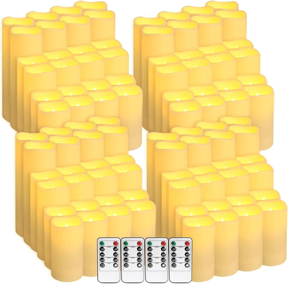 YOROXRG Set of 96 Waterproof Outdoor Flameless Candles, LED Candles with 4 Re...