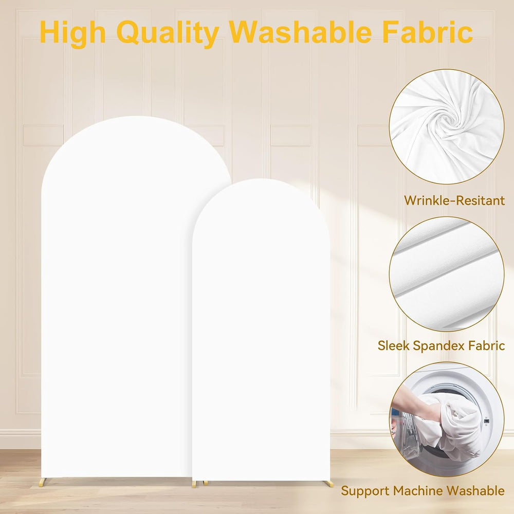 Metal Arch Backdrop Stand and Cover Set 7.2FT/6FT