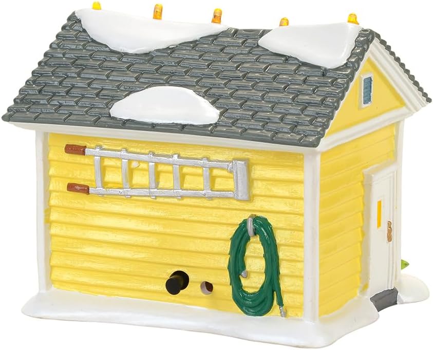Department 56 Snow Village National Lampoon Christmas Vacation the Griswold Holiday Garage Lit Building, Multicolor, 4.06 Inch, Multicolor