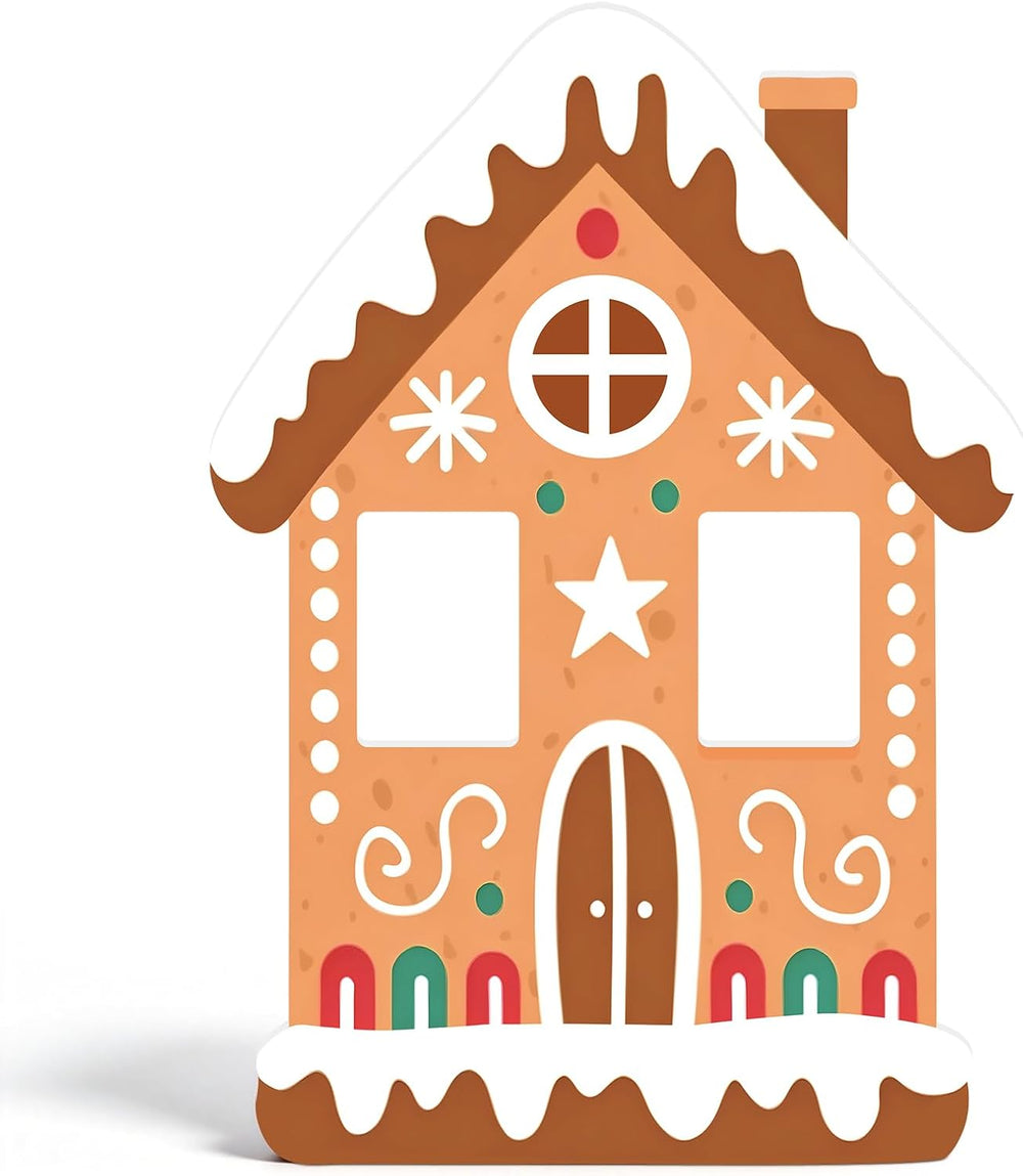 3.9ft 1pcs Gingerbread House Cardboard Cutout Christmas Standee Prop