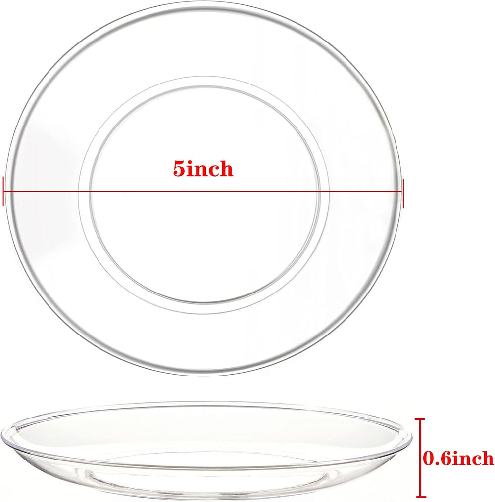 Tergy 200 Pack Disposable Clear Plates 5 Inch Plastic Dessert Plates Wedding ...