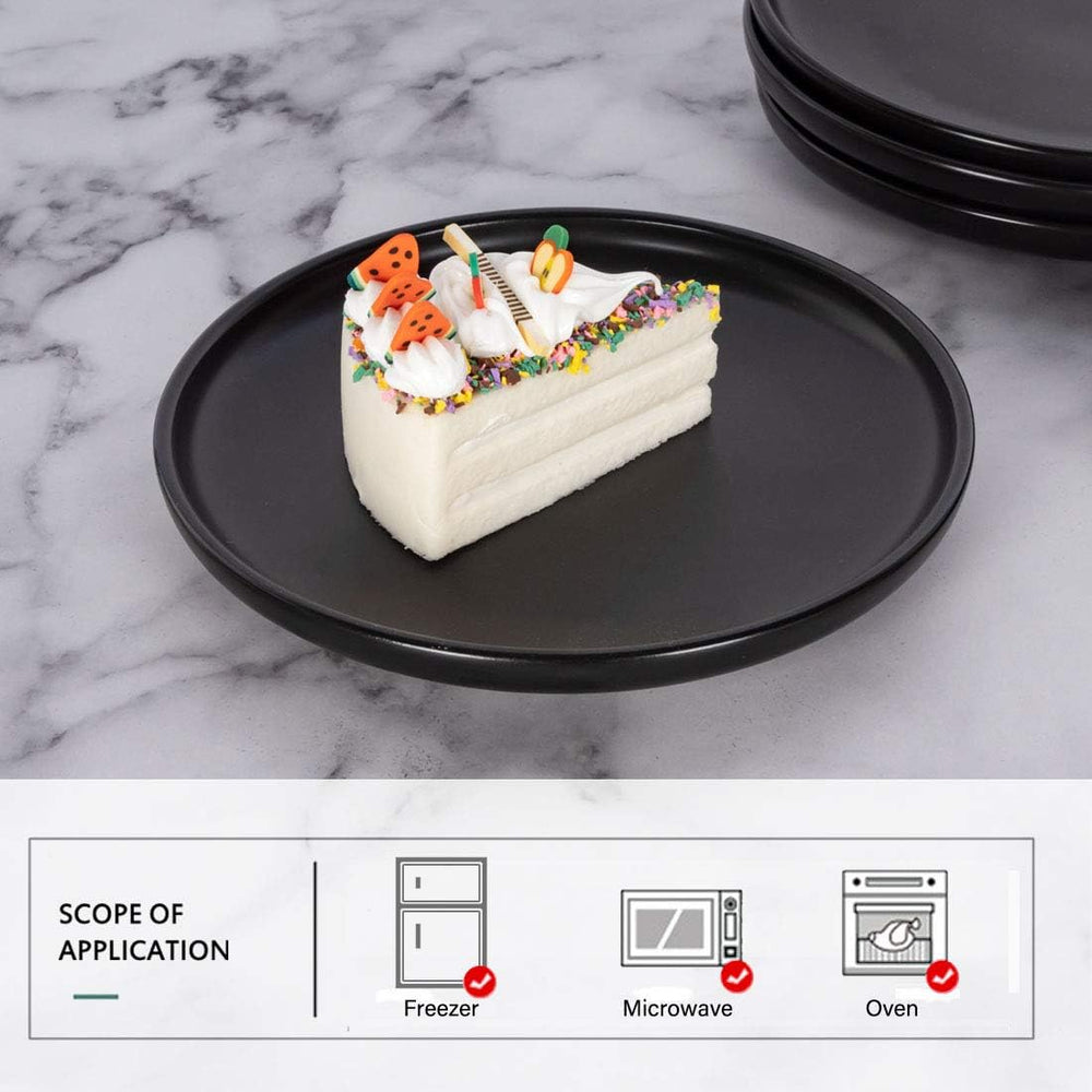 6 Inches Small Appetizer Plates Matte Porcelain, Elegant Mini Size Round Serv...